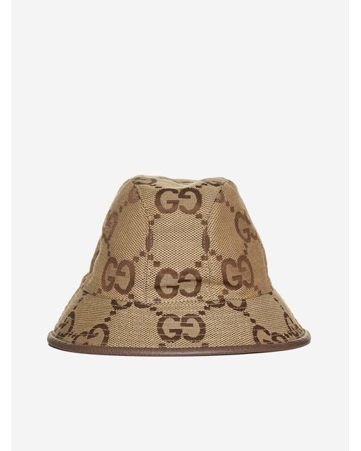 Gucci Natural GG Jumbo Canvas Bucket Hat for men