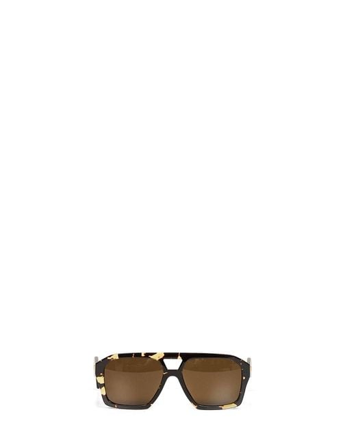Bottega Veneta Multicolor Havana And Classic Aviator Sunglasses