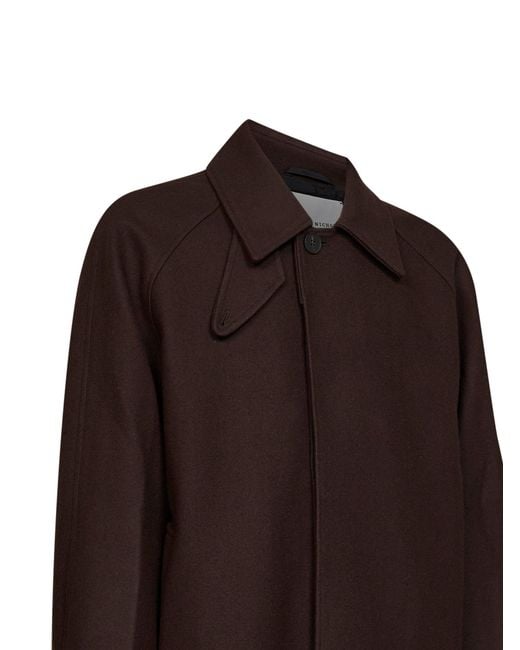 Studio Nicholson Brown Espresso Wool Blend Cabo Coat for men