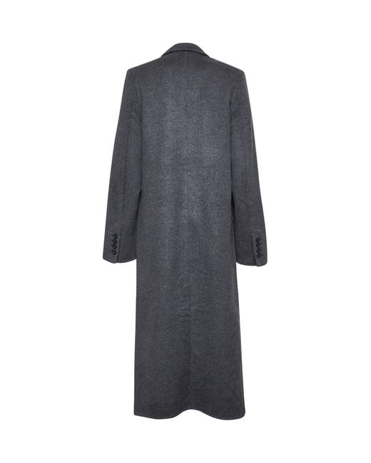 Totême  Gray Doublé Wool Classic Coat