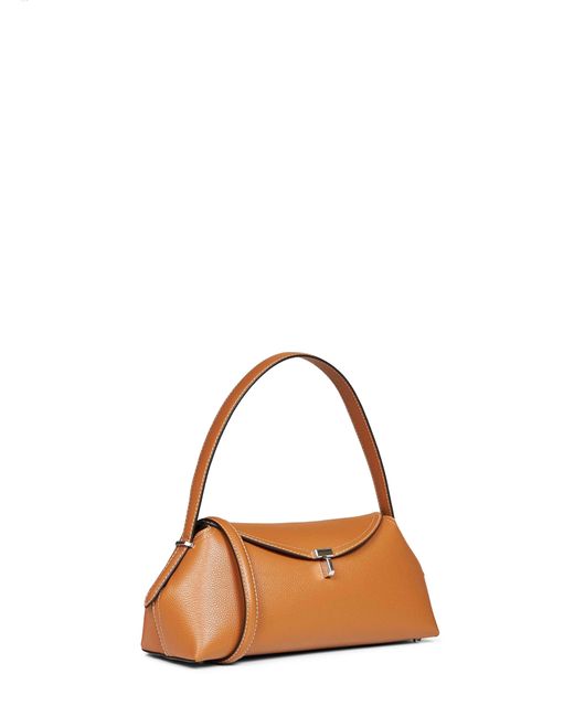 Totême  Brown Tan T-Lock Shoulder Bag