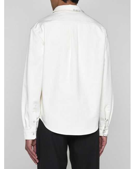 Marni White Logo Cotton Shirt for men