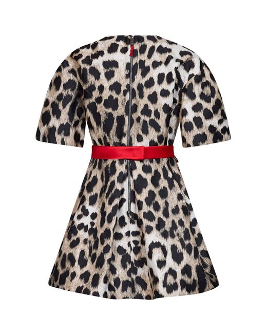 Givenchy Black Leopard Jacquard Cocoon Mini Dress