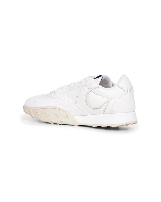 MARINE SERRE White Nappa And Suede Ms Rise Sneakers