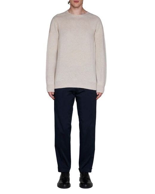 D 40 White Wool Sweater for men