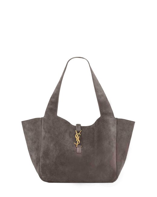 Saint Laurent Gray Urban Le 5 À 7 Bea Tote Bag