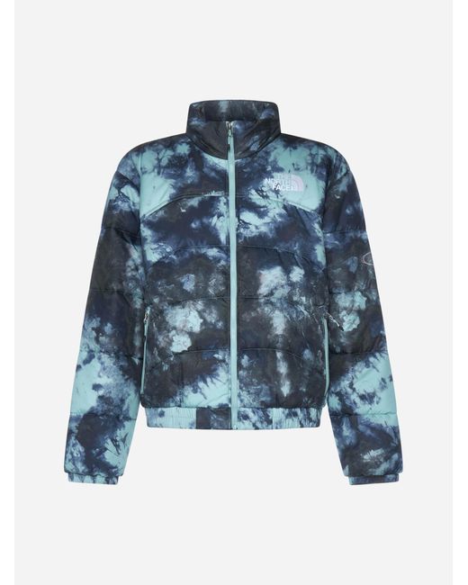 The North Face Synthetic Tie-dye Print Quoted Nylon Down Jacket in Blue ...