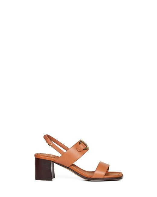 Ferragamo Brown Tan Gancini Ornament Sandals