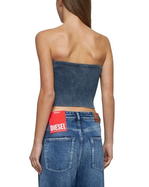 DIESEL Blue M-Clarksvillex-C Bandeau Top