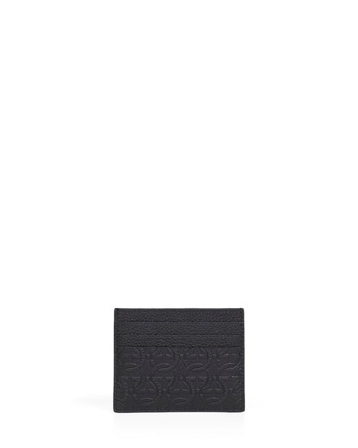Ferragamo White Gancini Credit Card Holder for men