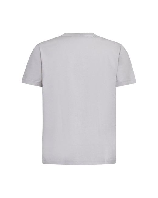 D 40 Gray Organic Cotton T-Shirt for men