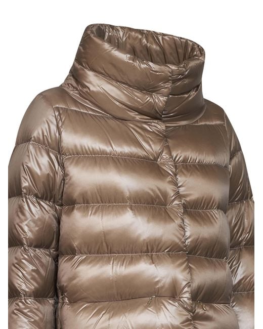 Herno Brown Taupe Ultralight Nylon Cape Down Jacket<Br