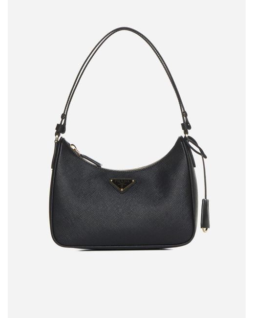 Prada Black Re-edition Saffiano Leather Mini Bag