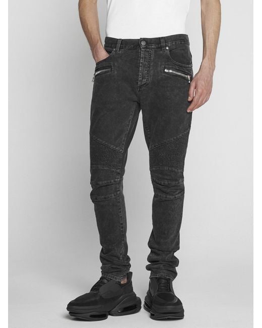 Balmain Biker Style Slim-fit Jeans for Men | Lyst UK