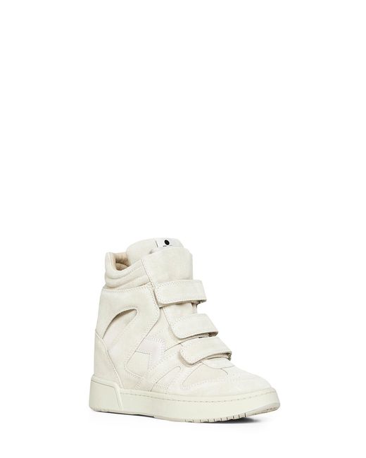 Isabel Marant White Ecru Suede Im3 High-Top Sneakers