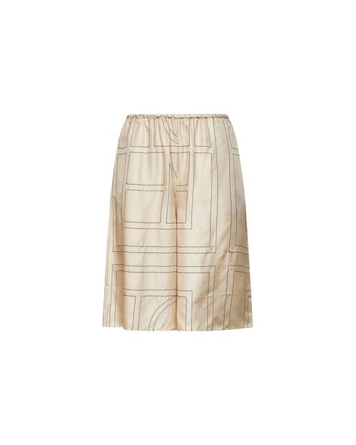 Totême Natural Monogram Silk Pj Culottes