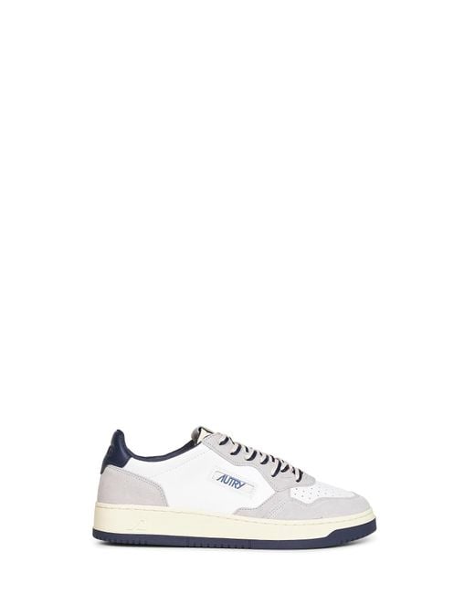 Autry White Leather And Vapor Suede Medalist Low Sneakers for men