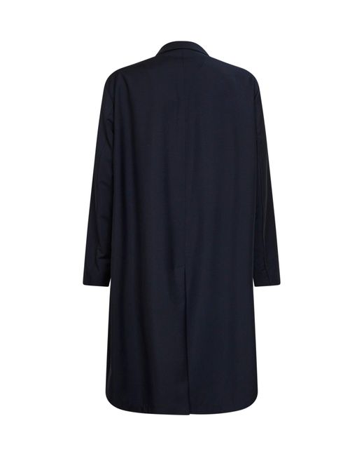 Jil Sander Blue Dark Wool And Mohair Canvas Sports Coat for men