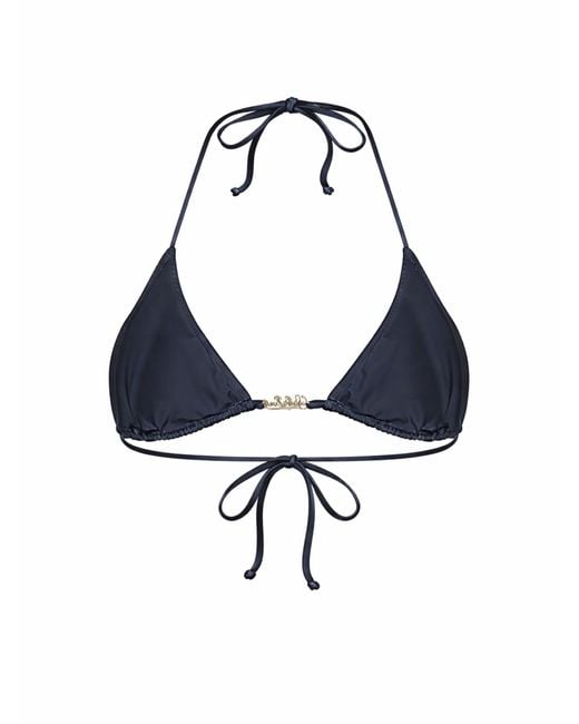Mc2 Saint Barth Blue Triangle Bikini Top Leah Plate Lycra