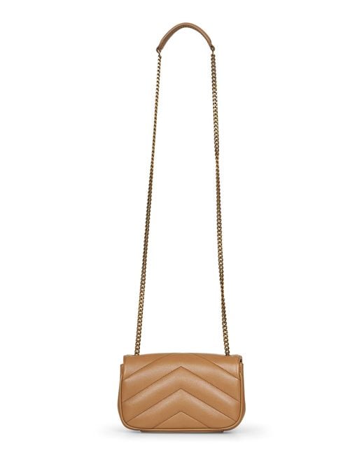 Borsa A Tracolla Loulou Mini di Saint Laurent in Natural