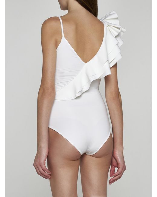 Maygel Coronel White Noor One-piece Swimsuit