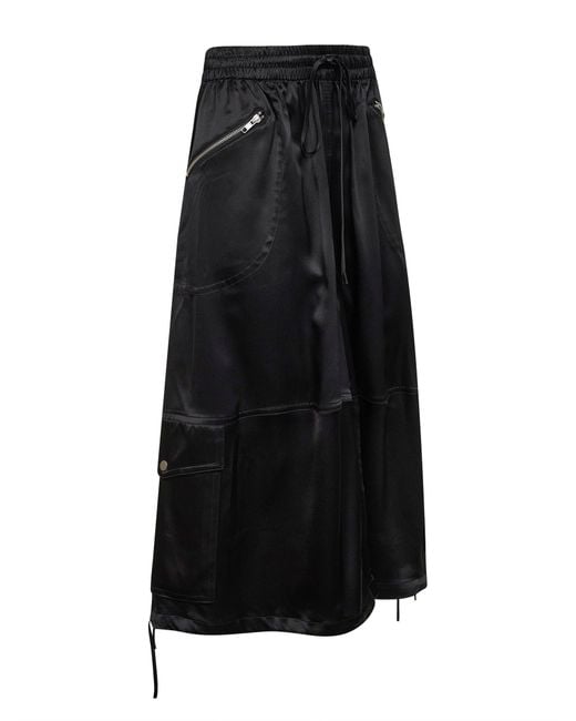 Co. Black Silk Charmeuse Braies Trousers
