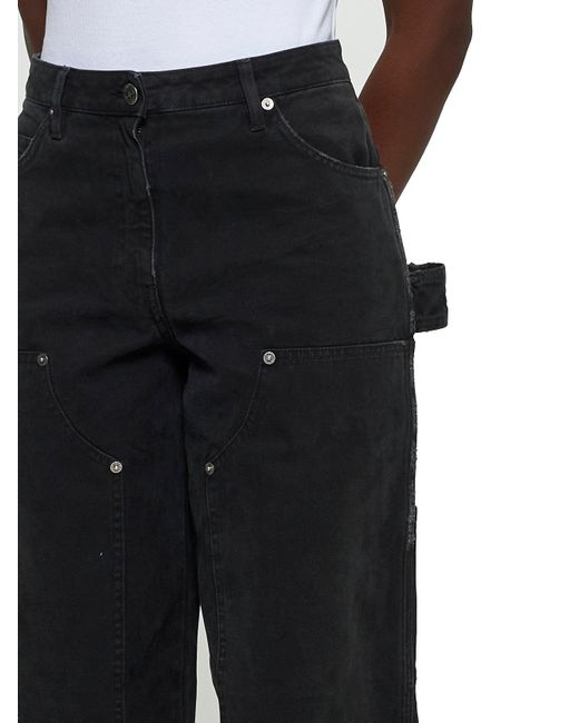 Golden Goose Deluxe Brand Black Denim Jeans With Patches