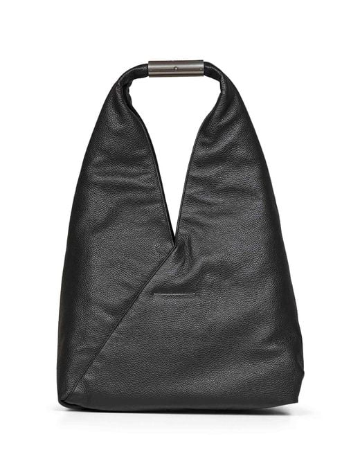 MM6 by Maison Margiela Black Japanese Medium Bag Jewel Handle Classic Tote