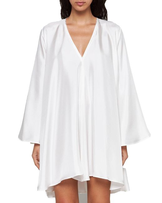 Blanca Vita White Silk Aeonium Dress