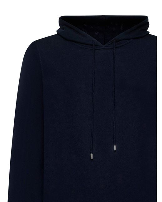 D 40 Blue Wool Hoodie for men