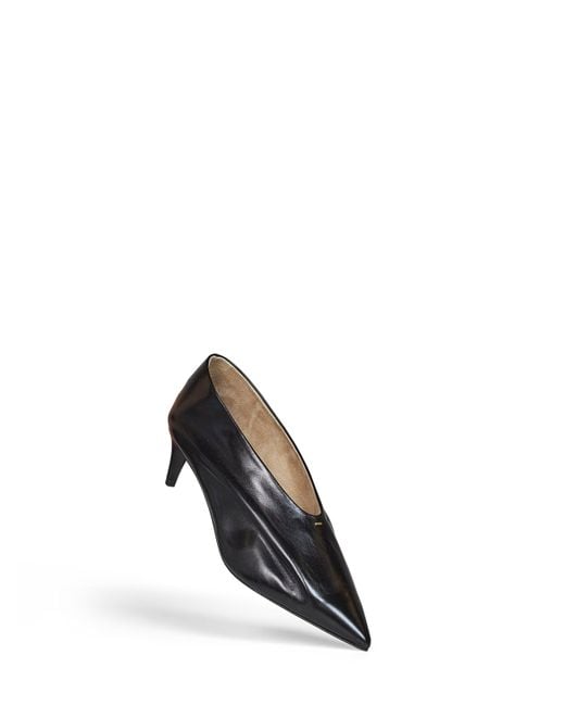 Khaite Blue Pumps Miriam Glazed Leather