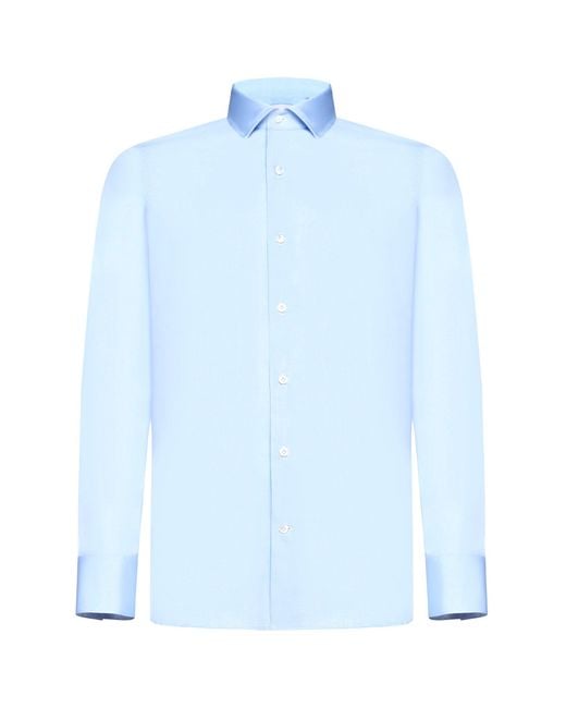 Camicia Classica di D 40 in Blue da Uomo