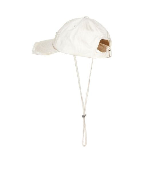 Jacquemus White La Casquette Artichaut Off- Baseball Cap