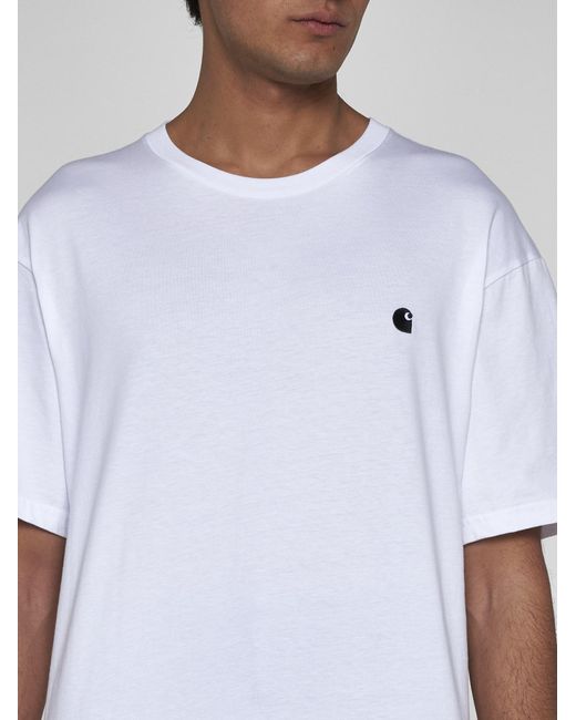 Carhartt White Madison Logo Cotton T-Shirt for men