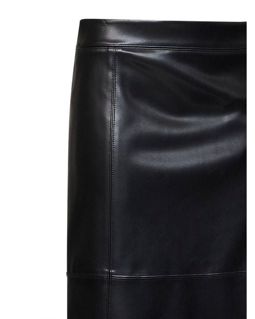 Max Mara Black Coated Jersey Smmcrisma Midi Skirt