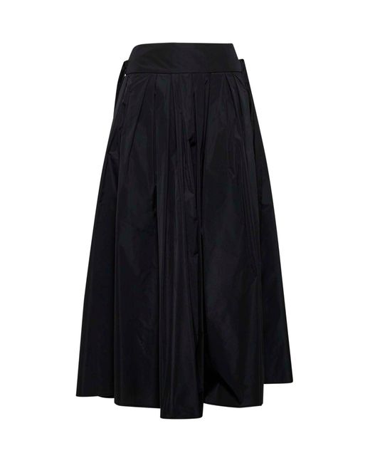 Max Mara Blue Taffeta Gea Long Skirt