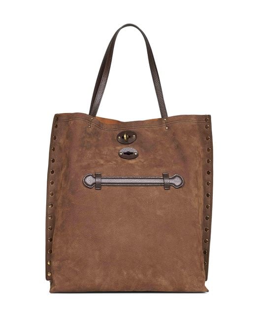 Zanellato Brown Marrone Tartufo Di Norcia A'Spasso Medium Tote Bag