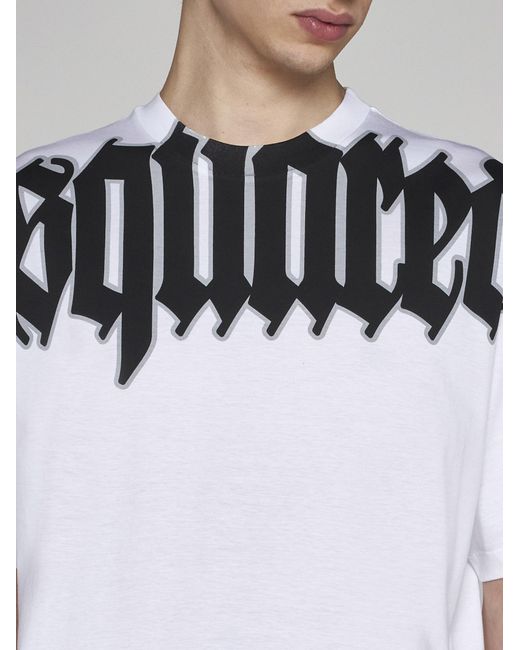 DSquared² Black Logo Cotton T-shirt for men