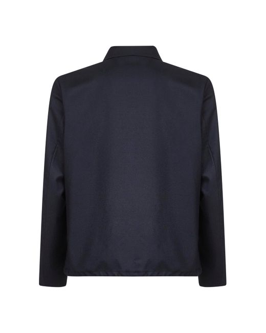 D 40 Blue Virgin Wool Chore Jacket for men