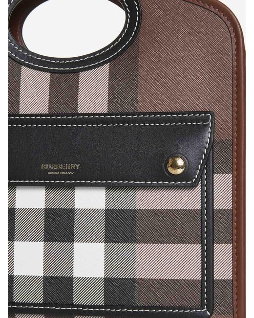 Burberry Multicolor Pocket Check Canvas Mini Bag