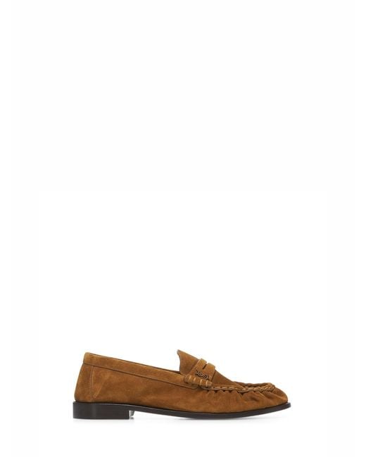 Saint Laurent Brown Suede Loafers for men