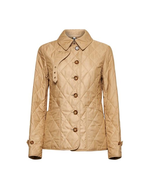 Burberry Natural Nylon Quilted Jacket