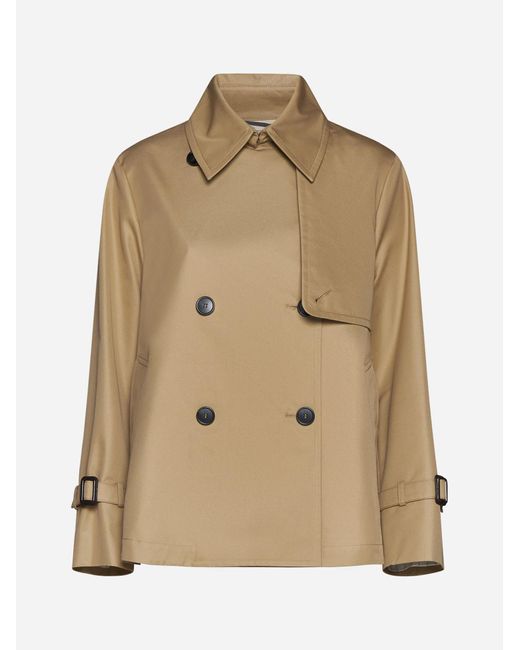 Weekend by Maxmara Natural Biglia Cotton-Blend Trench Coat
