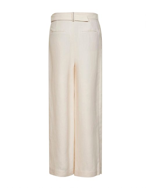 Brunello Cucinelli White Ivory Fluid Twill Sartorial Wrap Trousers