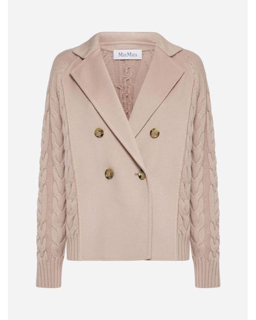 Max Mara Natural Micio Wool And Cashmere Peacoat