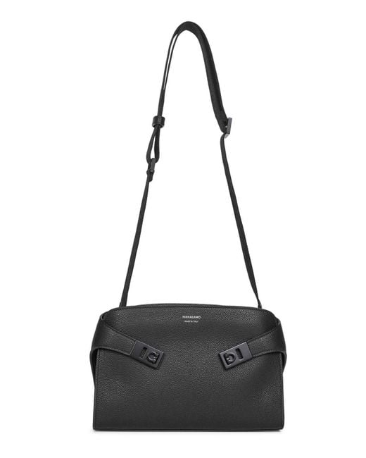 Ferragamo Black Hug Messenger Bag for men