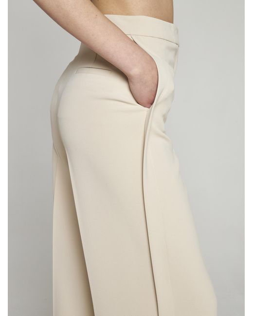 Pantaloni Pescatore in crepe stretch di Blanca Vita in Bianco | Lyst