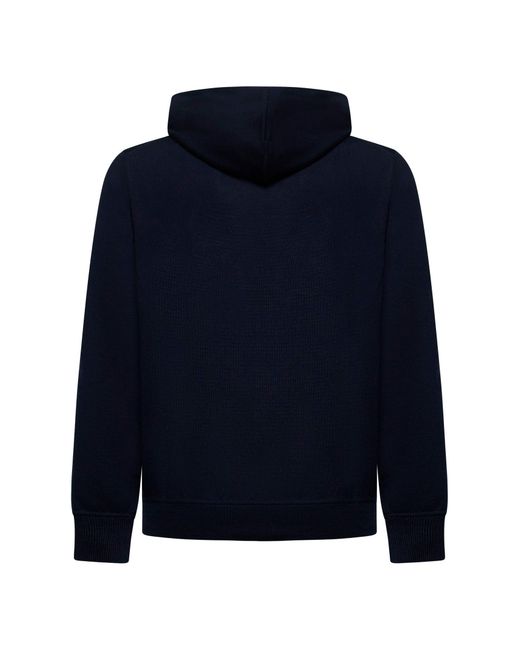 D 40 Blue Wool Hoodie for men