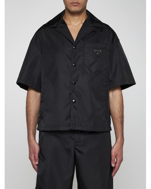 Prada Black `re-nylon` Short-sleeved Shirt for men