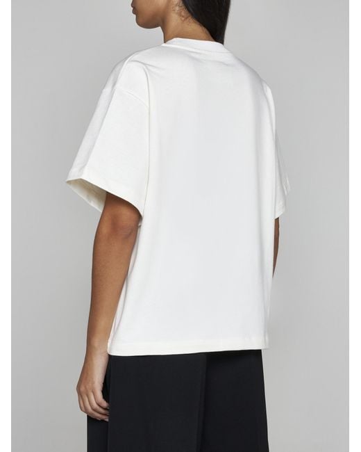 Jil Sander White Logo Cotton T-shirt